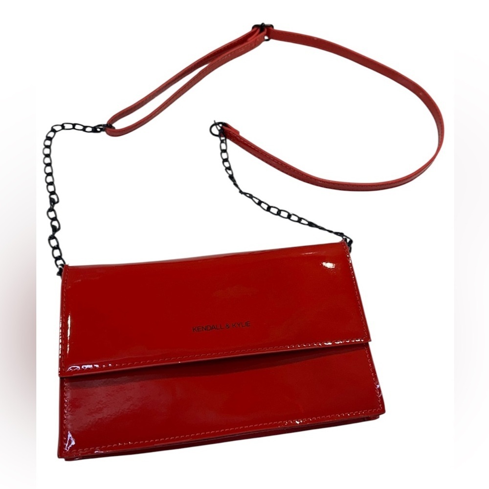 Kendall & Kylie Red Glossy Crossbody Bag